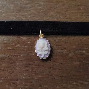*SOLD* Purple and Gold Rose Choker
